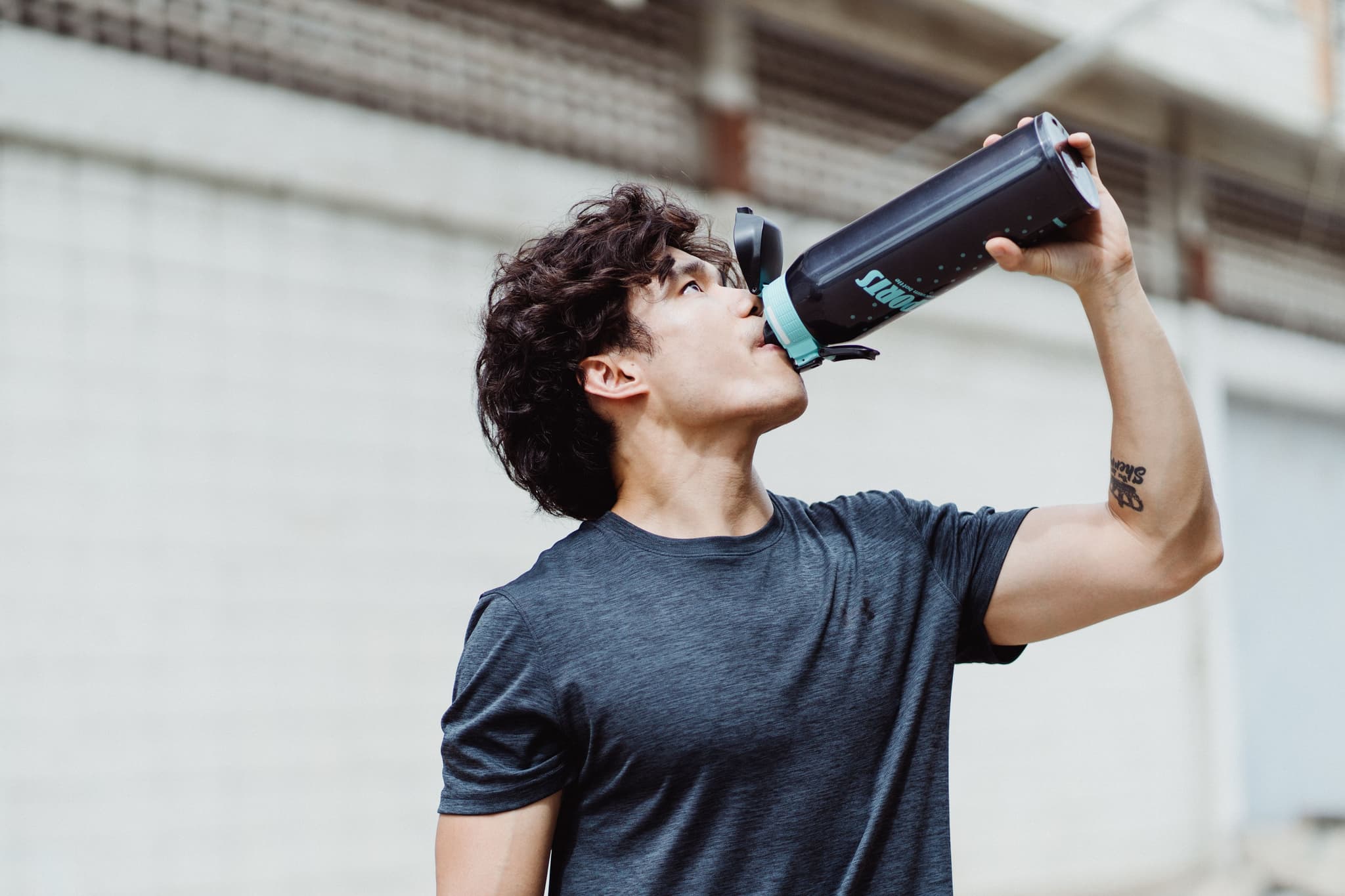hydrating-person